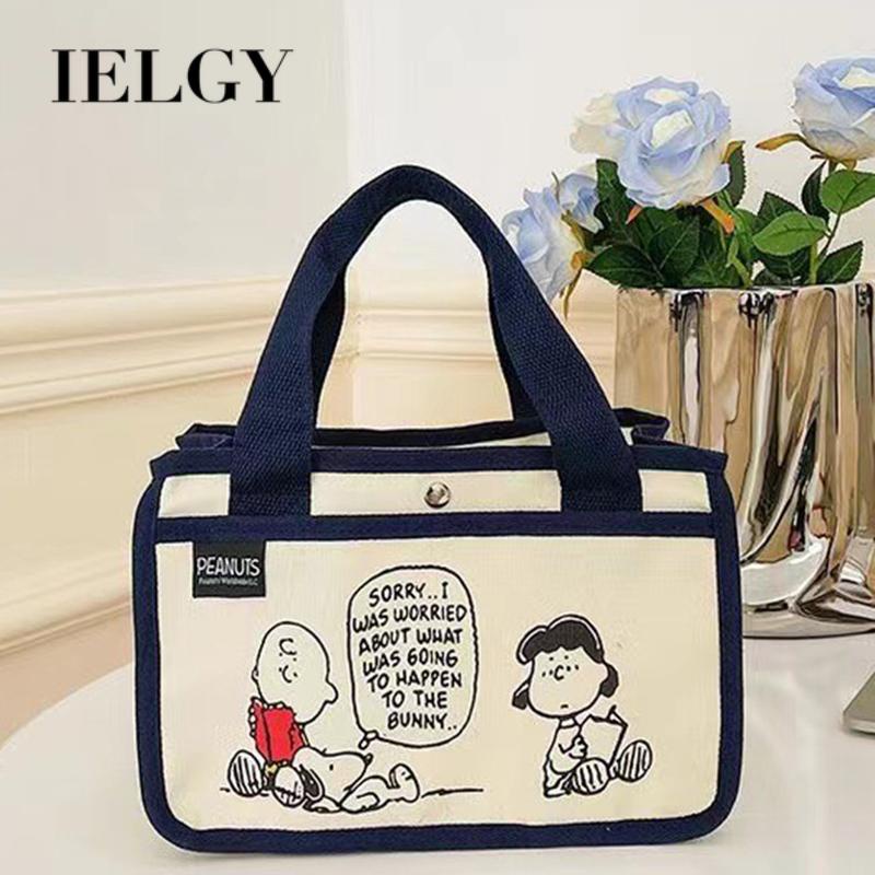 Túi tote Vải canvas Sức Chứa Lớn Đa Năng In Họa Tiết Hoạt Hình snoopy Dễ Thương Cho Nữ