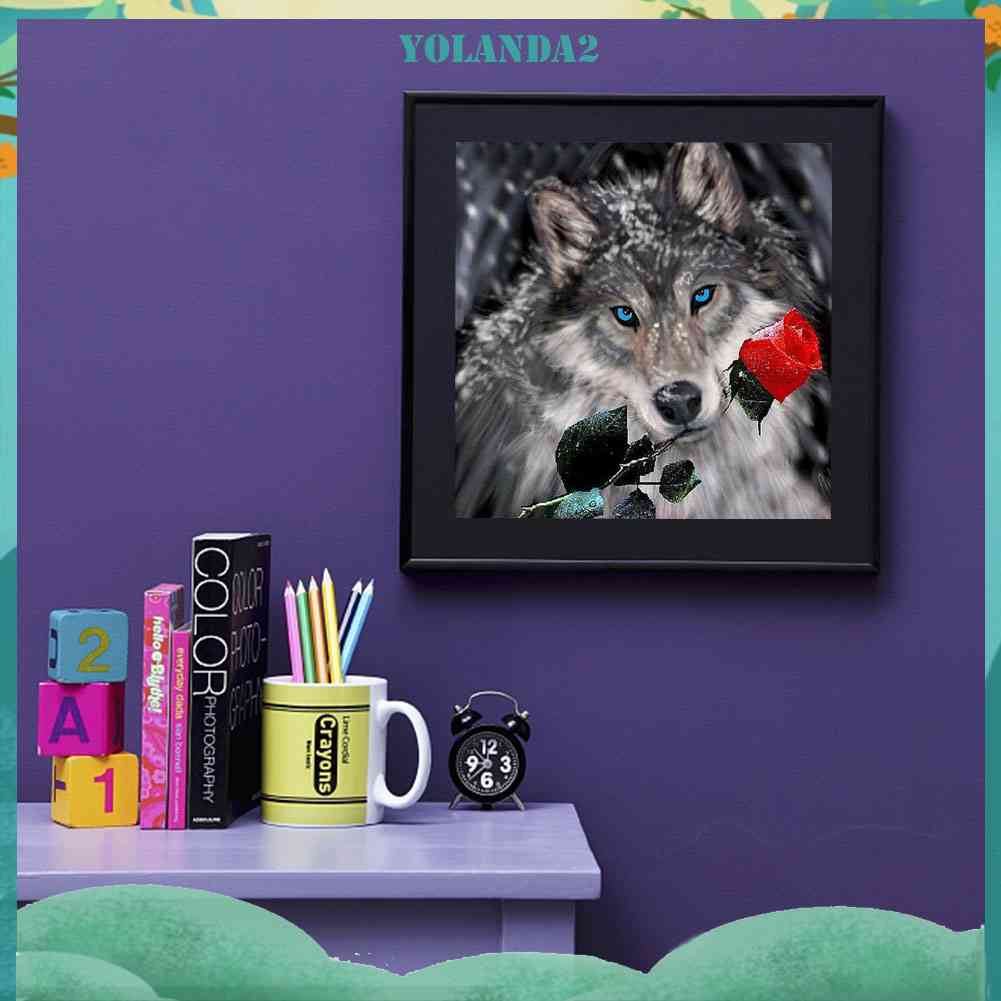 Tranh Đính Đá Kim Cương Toàn Bộ 5D DIY Hình Vẽ Hoa Hồng