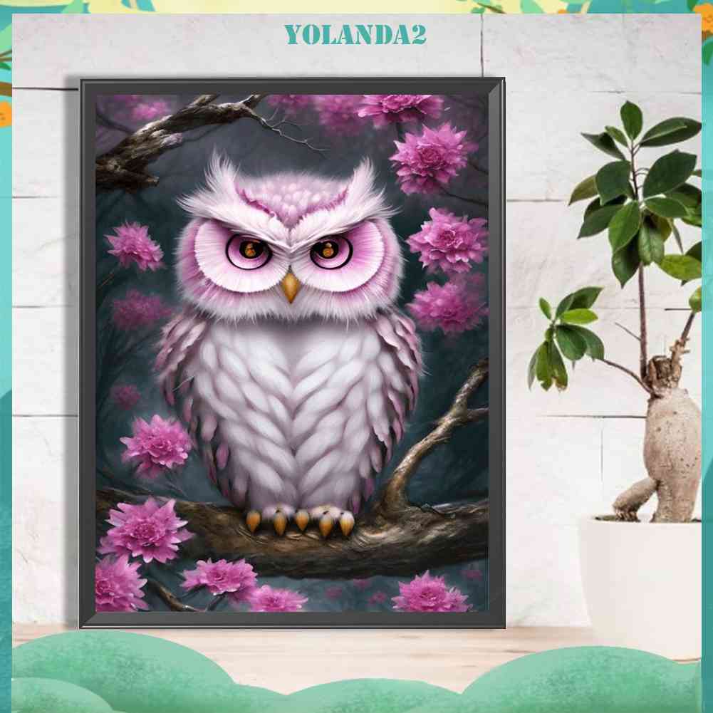 Tranh Đính Đá Kim Cương Toàn Bộ 5D DIY Hình Vẽ Con Cú