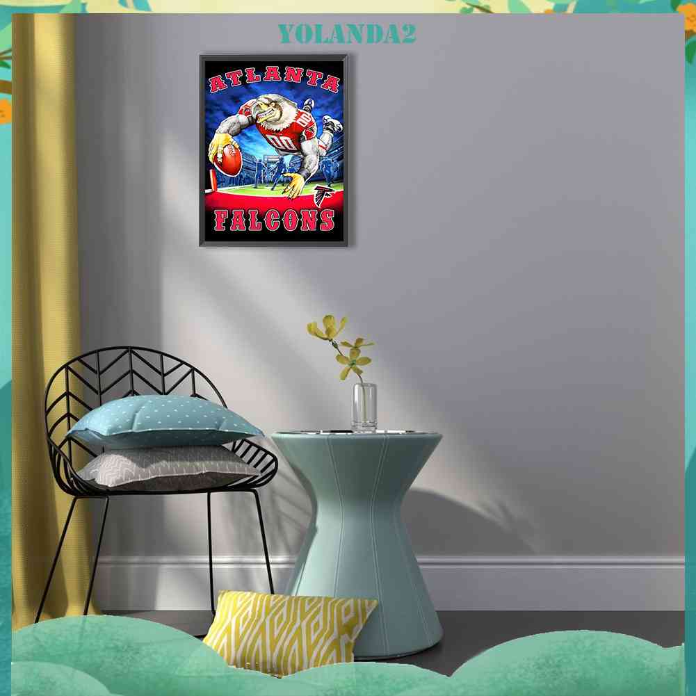 Tranh Đính Đá Kim Cương Toàn Bộ 5D DIY Hình Chim Cánh Cụt Atlanta