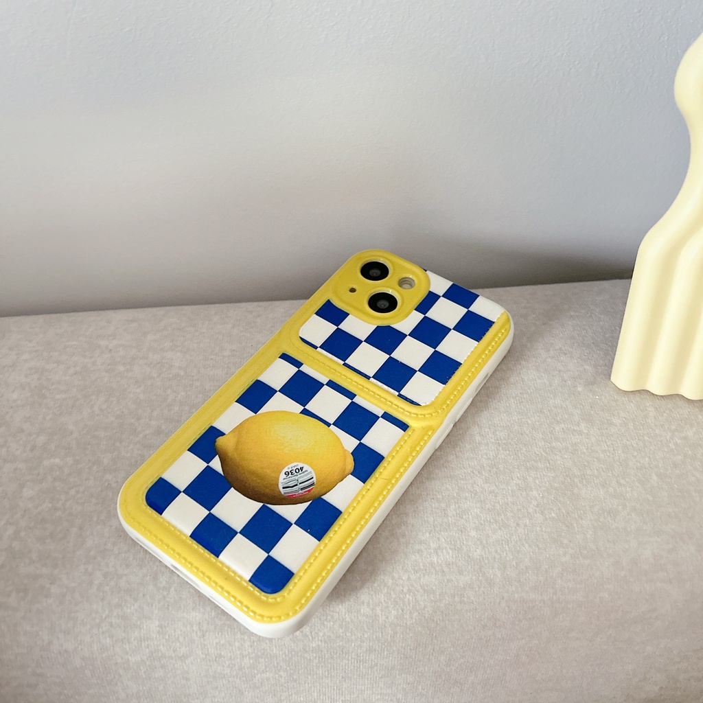 Ốp Điện Thoại Silicon TPU Mềm Họa Tiết Quả Chanh Sáng Tạo Cho iPhone11 12 13 14 Pro Max