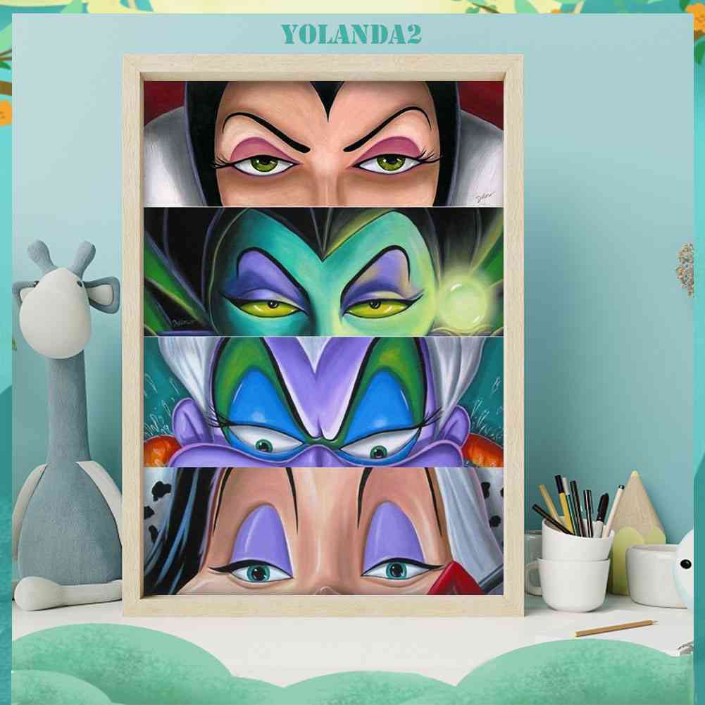 Bộ Tranh Đính Đá Tự Làm 30x40cm 24 Màu Hình Biệt Thự Disney