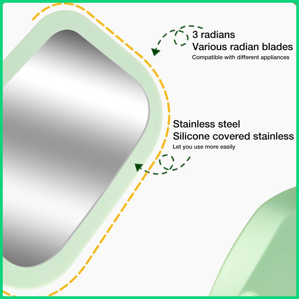 Dụng Cụ Nạo / Cạo Đồ Ăn Bằng Silicone Dày Dặn Thiết Kế Cong Cho Nhà Bếp Cast jiwvn
