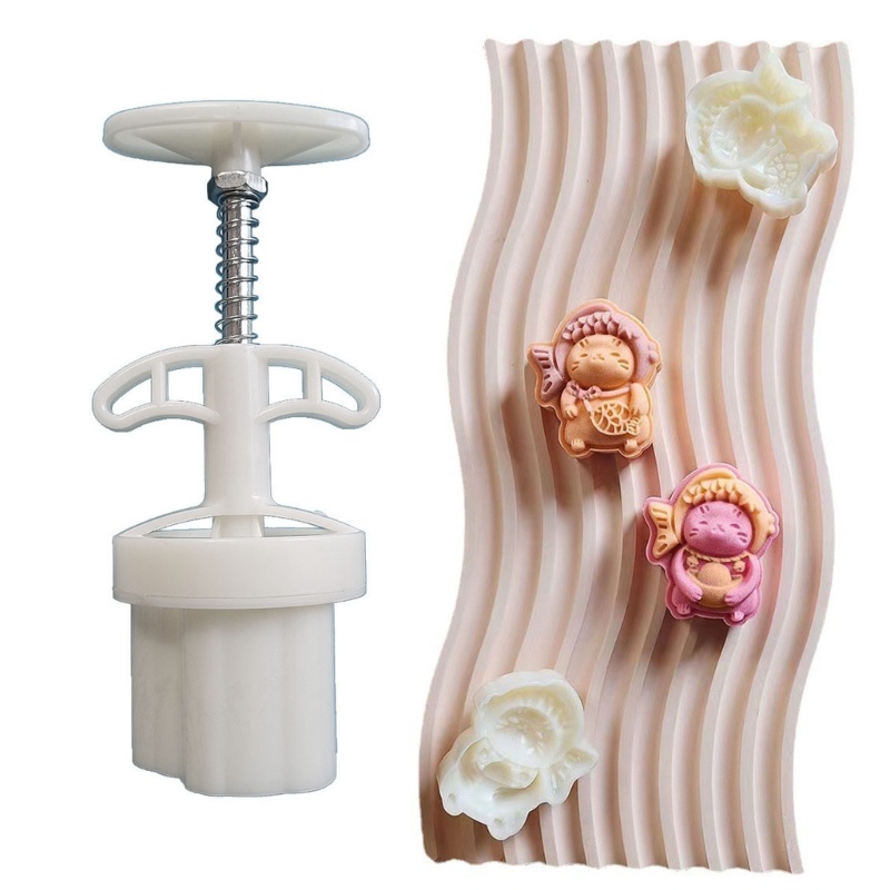 Bộ Khuôn Làm Bánh Trung Thu / Bánh Trung Thu Hình Mèo Con Đáng Yêu diy