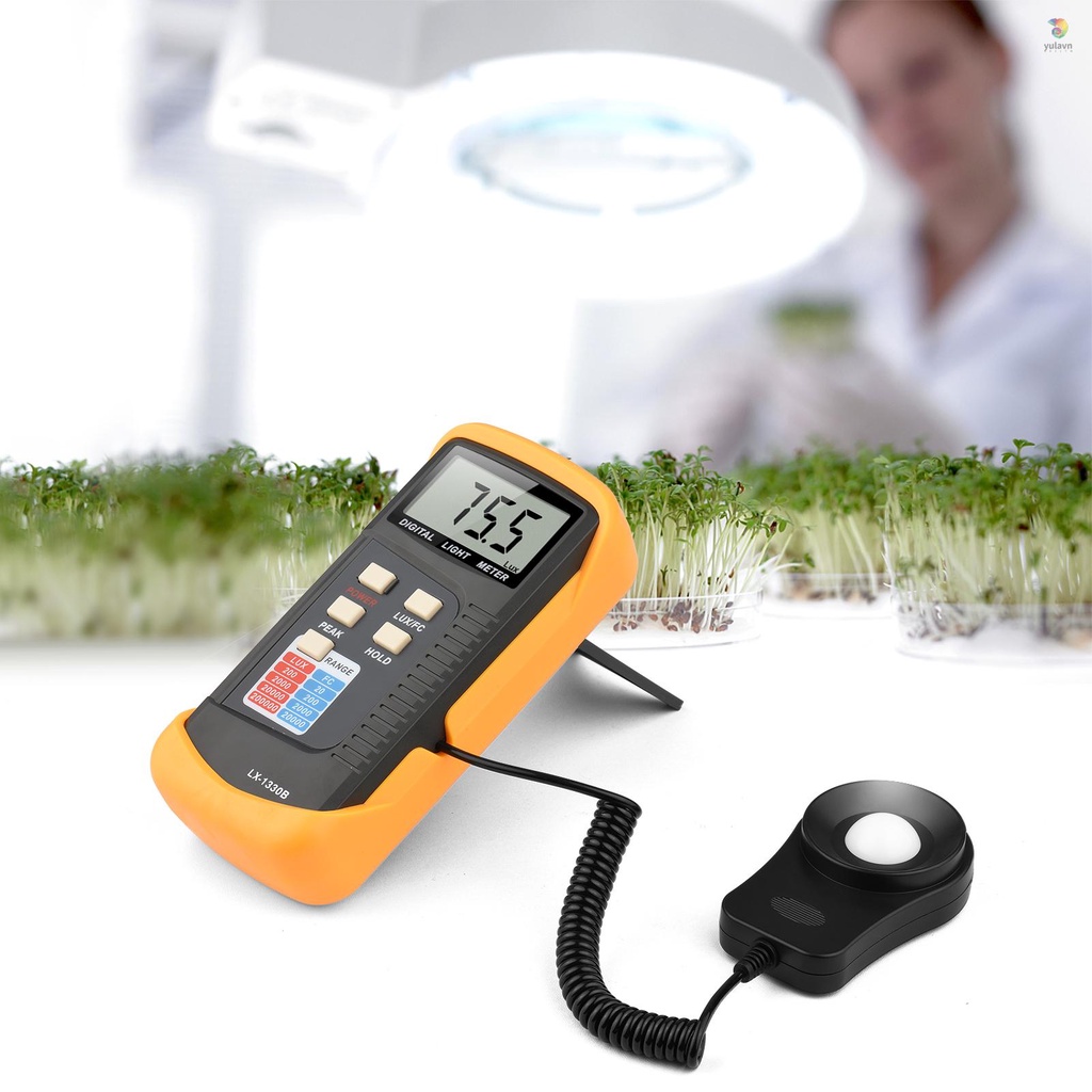 Đồng Hồ Đo Độ Sáng Kỹ Thuật Số 200 Đến 200,000 Lux LCD Cầm Tay Tiện Dụng Cho Phòng Thí Nghiệm / Trồng Cây
