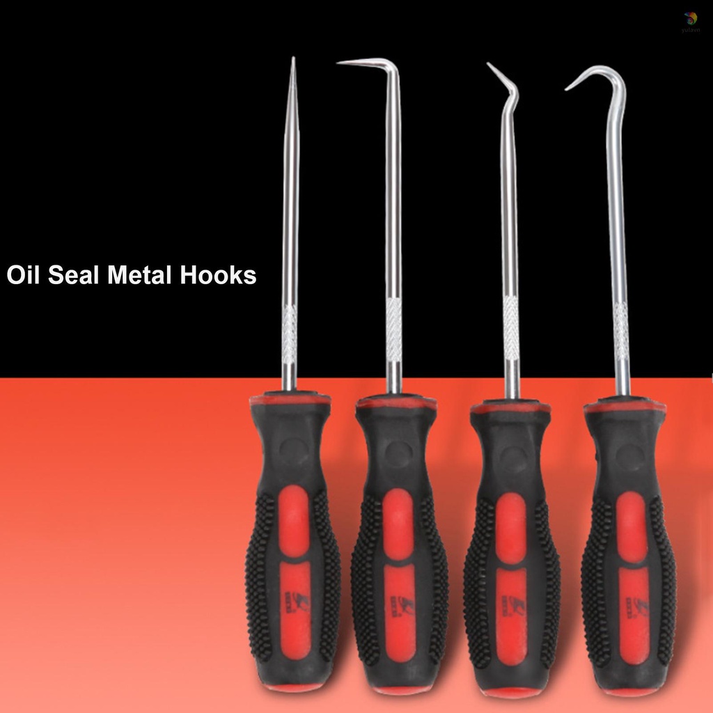 Set 4 Móc Chữ O Bằng Cao Su Kim Loại Chuyên Dụng Tháo Gỡ Ốc Vít Xe Hơi