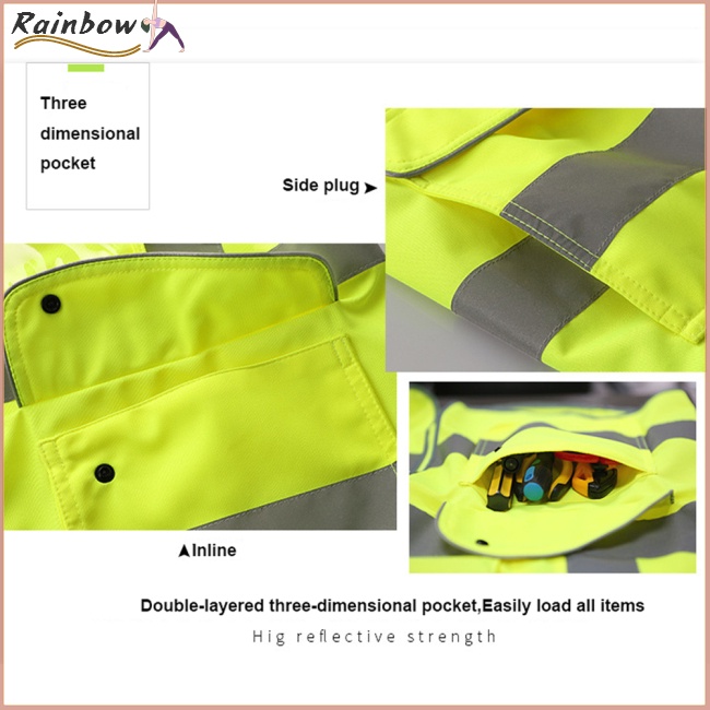 Bộ Quần Áo Bảo Hộ Phản Quang Không Tay An Toàn Khi Lái Xe