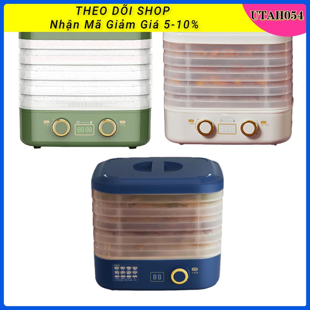 Utah054 Máy sấy trái cây 5 khay hẹn giờ Tiếng ồn thấp Kiểm soát nhiệt độ thực phẩm đa chức năng 220V