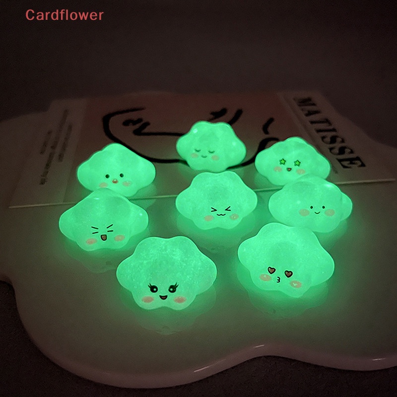 Bộ 2 Phụ Kiện Trang Trí Hình Đám Mây 3D Bằng Nhựa Phát Quang DIY Mới