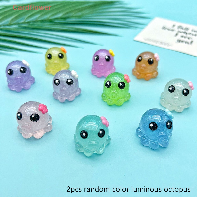 2 Tượng Bạch Tuộc Phát Quang Trang Trí Tiểu Cảnh Mới