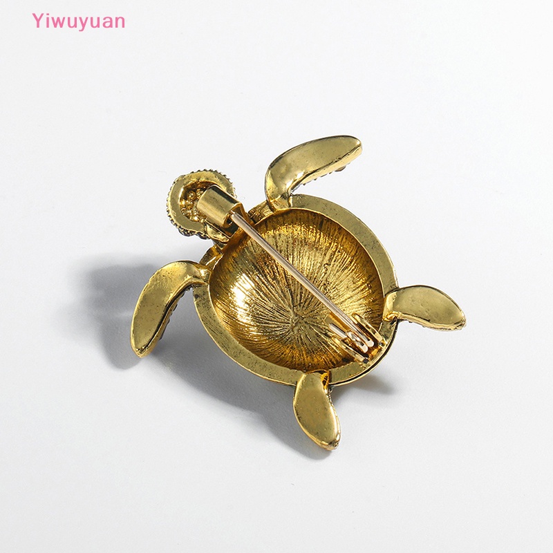 < Yiwuyuan > Trâm Cài Áo Hình Rùa Đính Kim Cương Sáng Tạo Thời Trang Cao Cấp Làm Quà Tặng Cho Nữ Giới