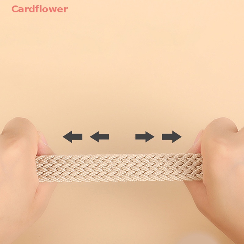 < Cardflower > Thắt Lưng Vải Canvas Da Dệt Không Đục Lỗ Phối Quần Jean Co Giãn Thời Trang Mới Cho Nữ