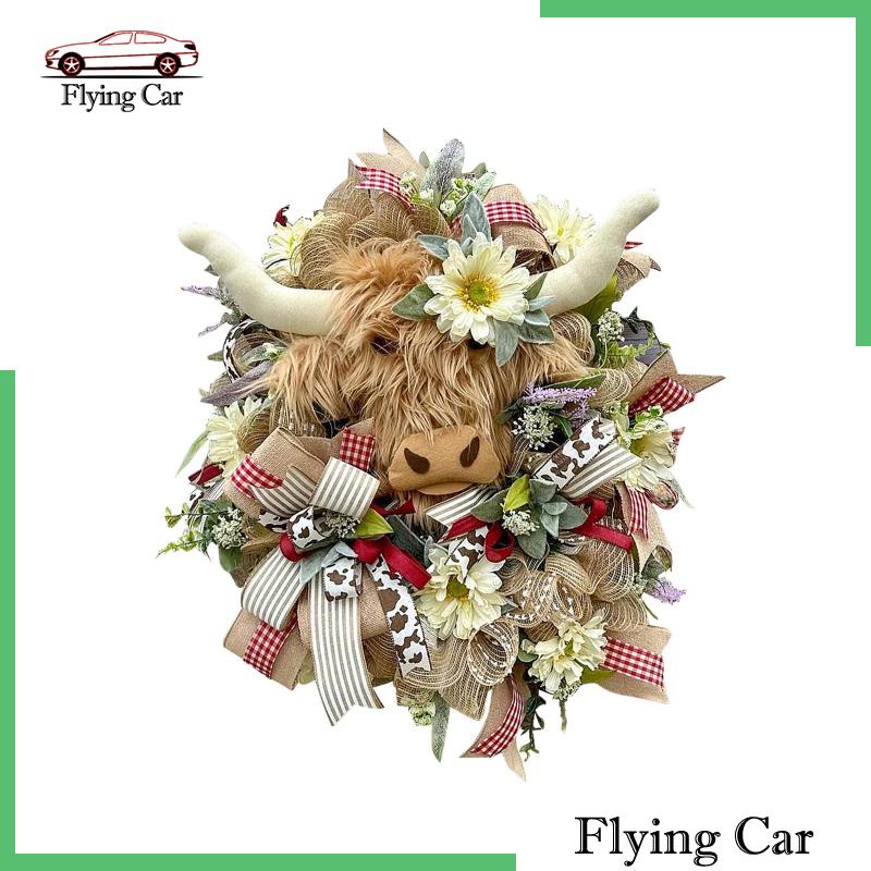 [Lzdjfmy2] Vòng Hoa Lò Xo Gắn Cửa Trước Làm Bằng Tay Kích Thước 40cm