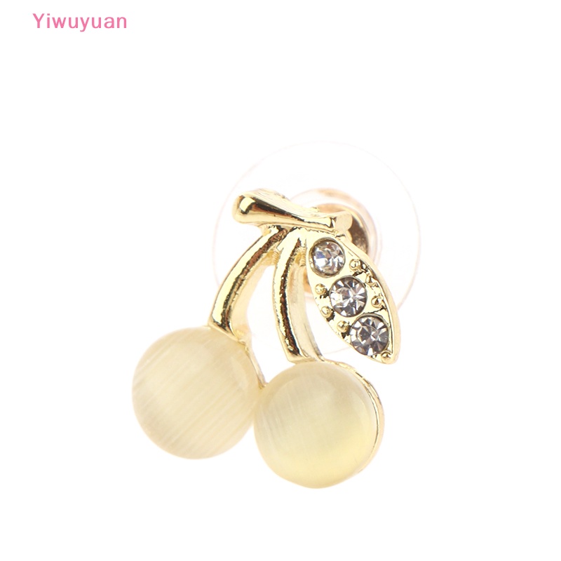 < Yiwuyuan > Bông Tai Hình Nơ Đen Đính Pha Lê Thời Trang Mới