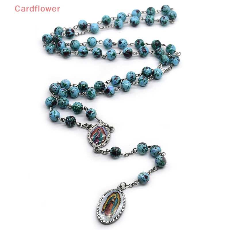 Vòng cổ Mặt Đá Guadalupe Virgin Rosary Thời Trang Mới