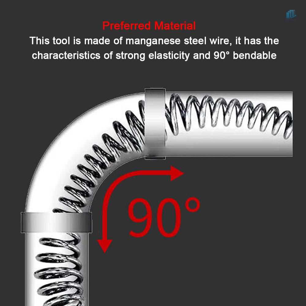 Dụng Cụ Lò Xo Thông Minh Loại Bỏ Đường Ống Thoát Nước Đa Năng Không Cần Khoan Điện