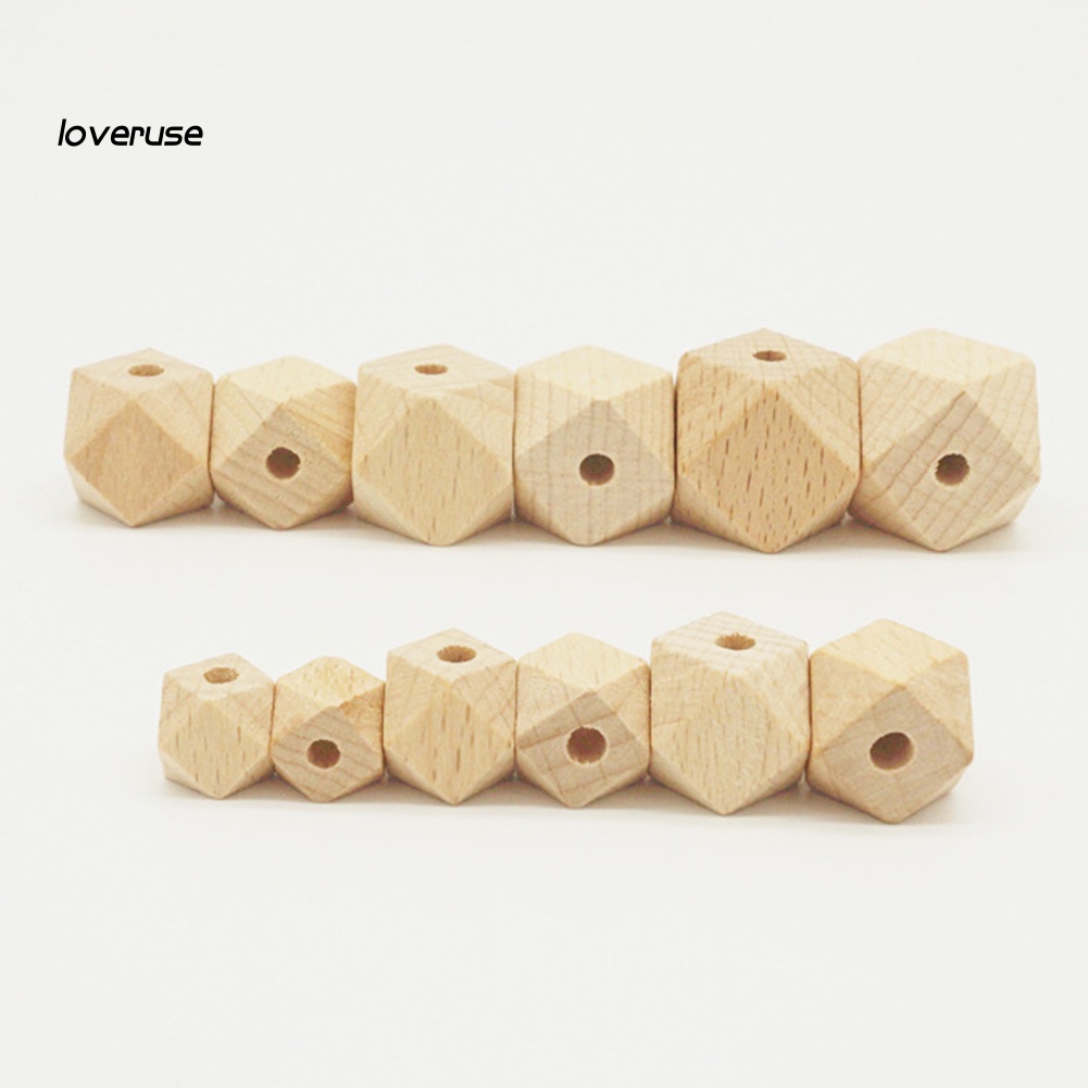 Set 10 Hạt Gỗ Lục Giác Tự Vẽ Vòng Cổ