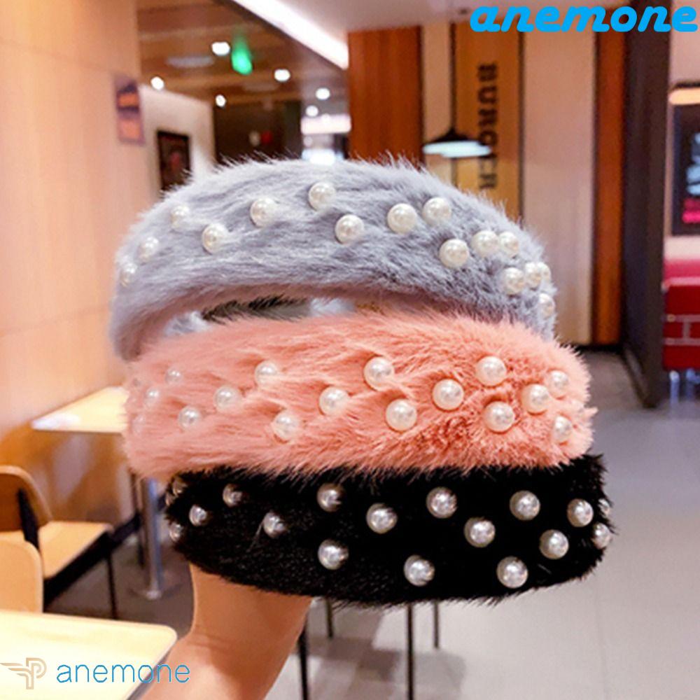 Băng Đô Nhung Lông Không Trượt Màu Trơn Thời Trang Thu Đông Dành Cho Nữ