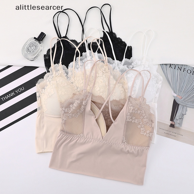 Er Áo Ngực Lưới Ren Có Đệm Nâng Ngực Hình Lá Gợi Cảm Cho Nữ