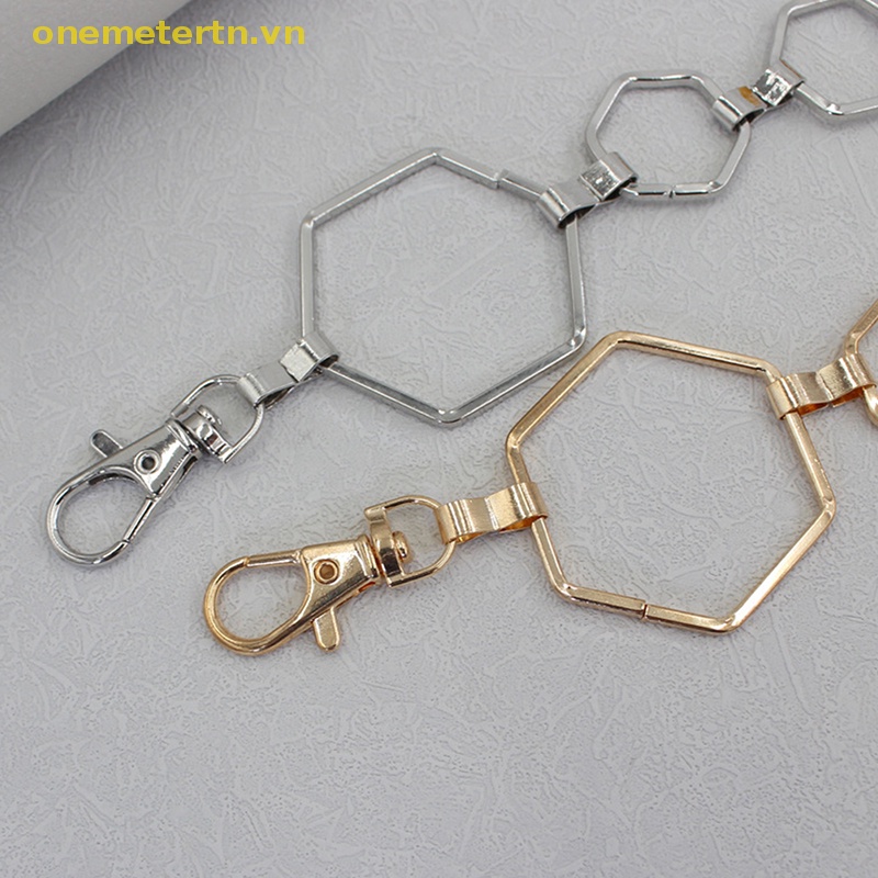 Thắt Lưng Hình Lục Giác Bằng Kim Loại Màu Vàng / Bạc Phong Cách Cổ Điển Cho Nữ