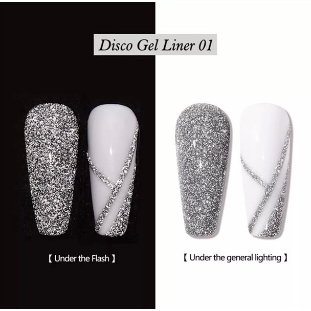 Gel vẽ nét flash Vendeeni 01 màu bạc (Chai)