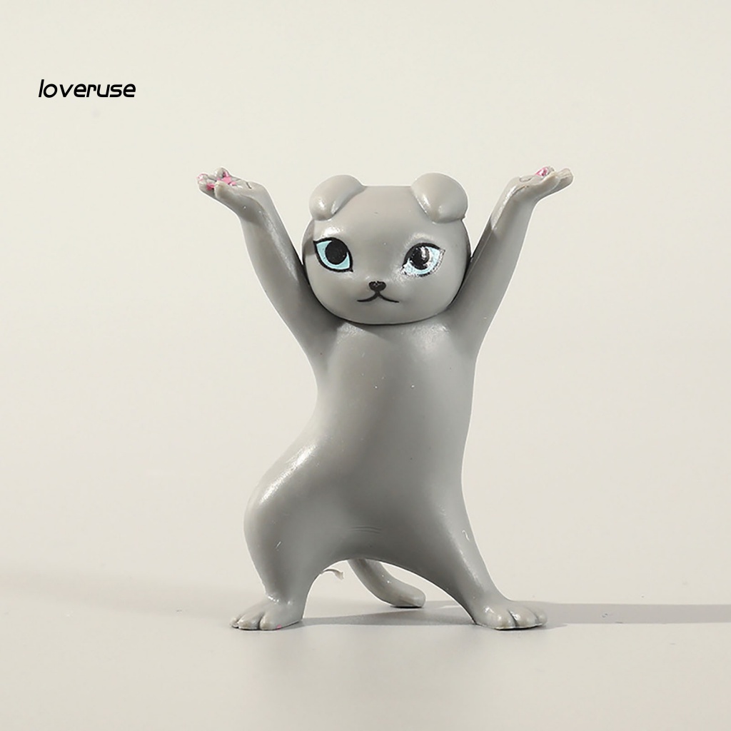 Set 6 Giá Đỡ Bút Chì Bằng PVC Hình Mèo Nhảy Múa Để Bàn Trang Trí Cho Bé