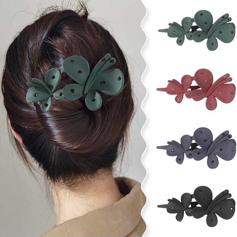 Kẹp tóc HAIMEIKANG hình bướm màu kẹo thời trang Hàn Quốc cho nữ