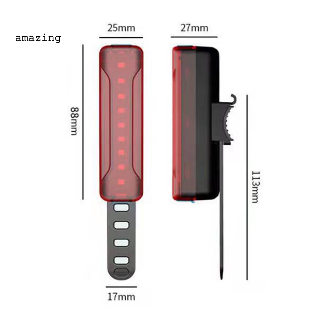 Đèn An Toàn Phía Sau Xe Đạp Có Thể Tháo Rời Chống Thấm Nước IPX5