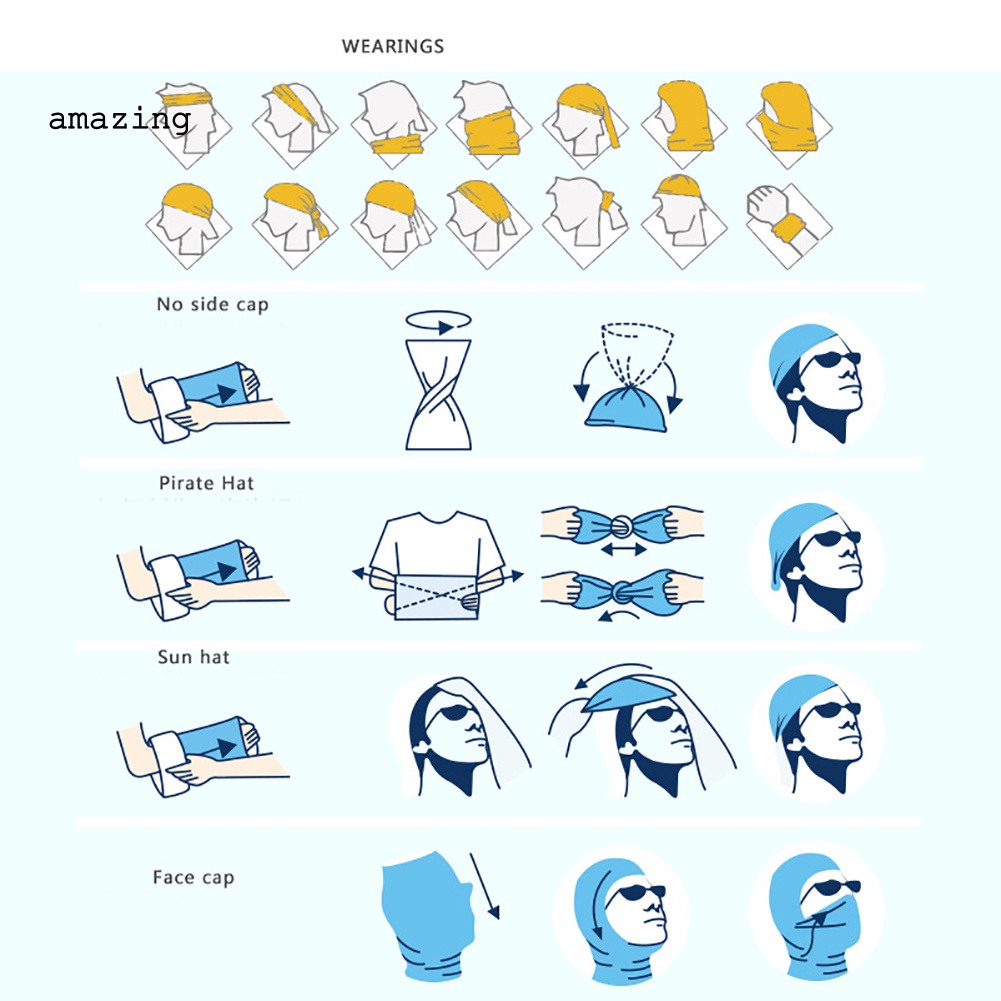 Băng Đô Thể Thao Unisex Co Giãn Chống Tia UV Hình Đầu Lâu