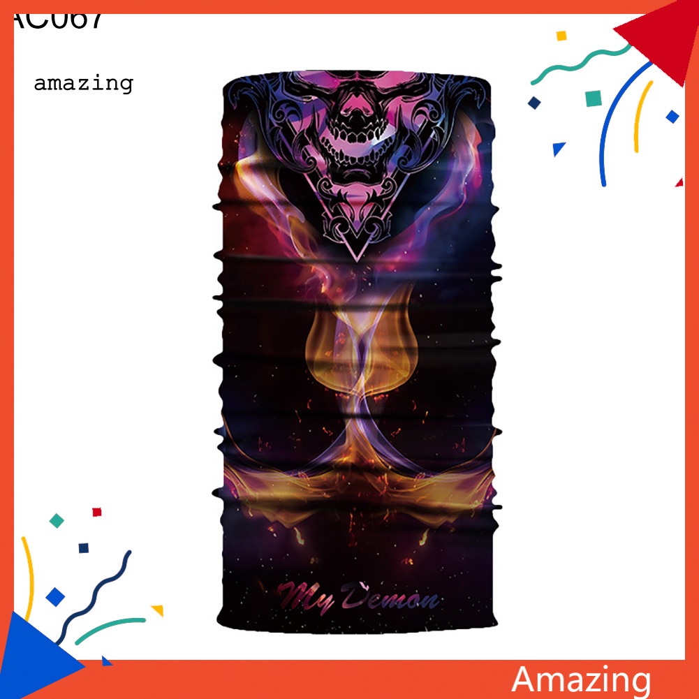 Băng Đô Thể Thao Unisex Co Giãn Chống Tia UV Hình Đầu Lâu