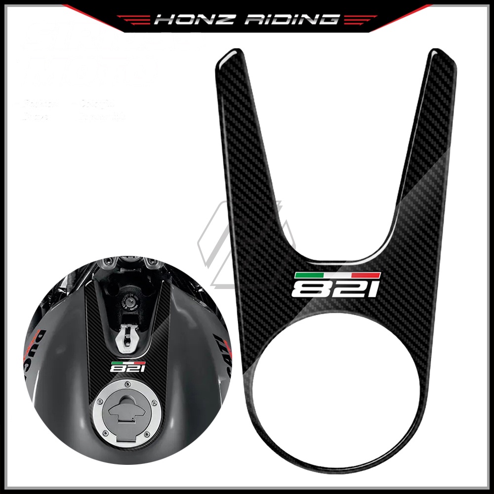 Miếng Dán Bảo Vệ Bình Xăng Xe Mô Tô Ducati Monster 821 2015-2017 3D Bằng Sợi Carbon