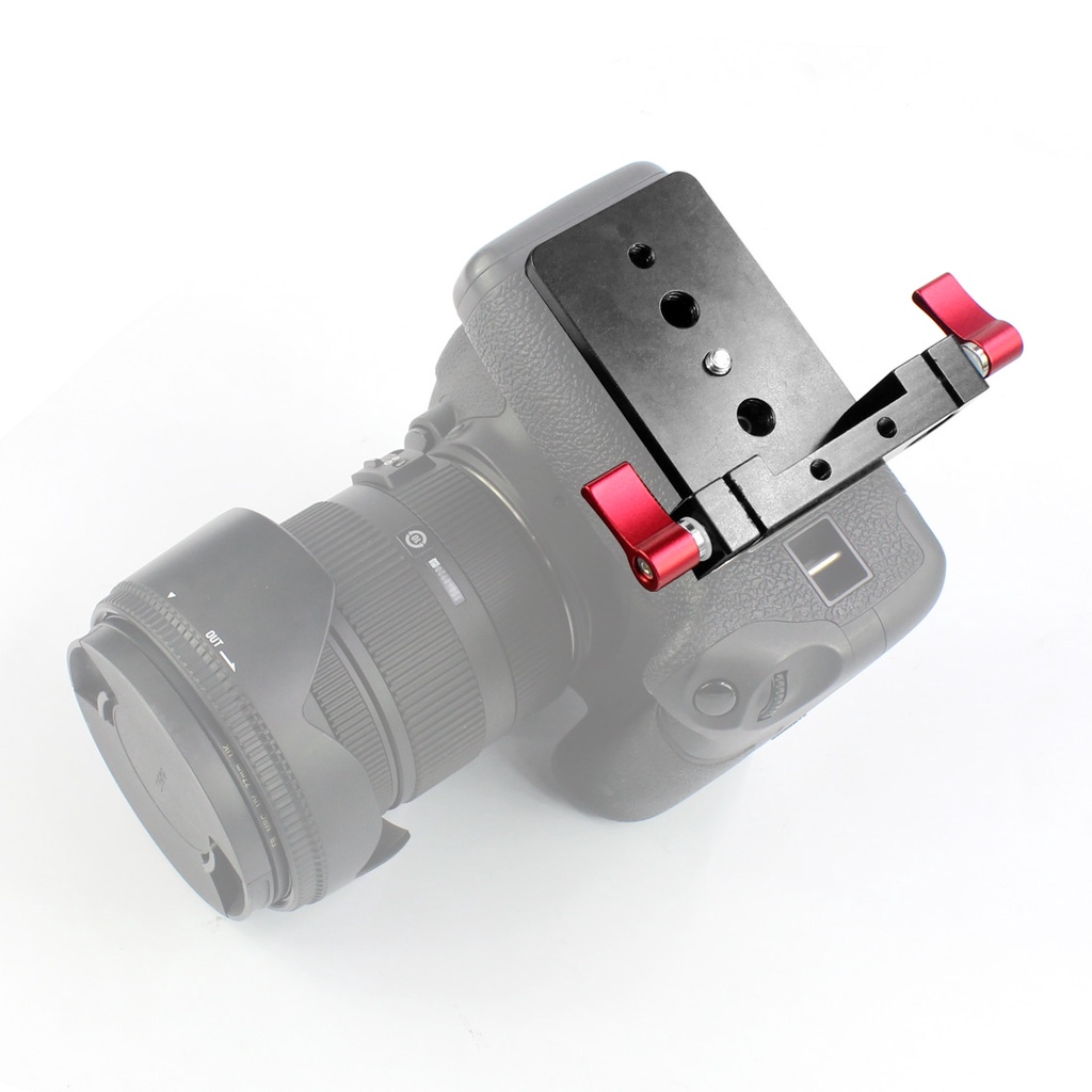 Feichao 15mm Thanh Kẹp 1 / 4 "3 / 8" Giá Treo Phô Mai Cho Máy Ảnh DSLR Vai Giàn Khoan Theo Dõi Hệ Thống Hỗ Trợ Tấm Trackblock Đế Chân Máy 5D2 5D3 550D