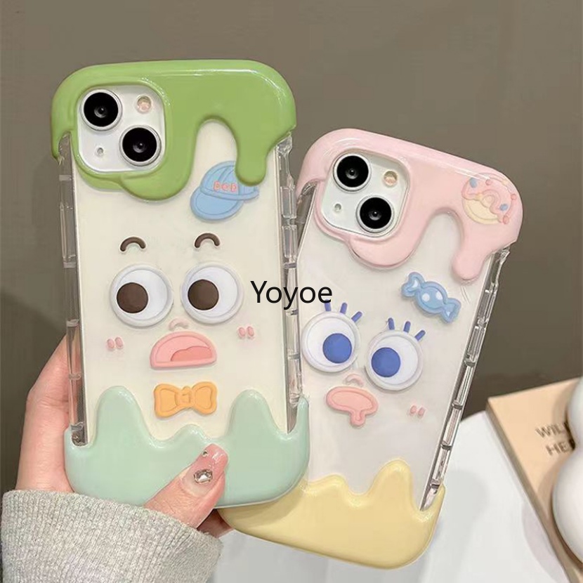 Ốp Điện Thoại Trong Suốt Chống Sốc Họa Tiết Hoạt Hình Cho iPhone 14 13 12 11 Pro Max X Xs XR Max 14 Plus