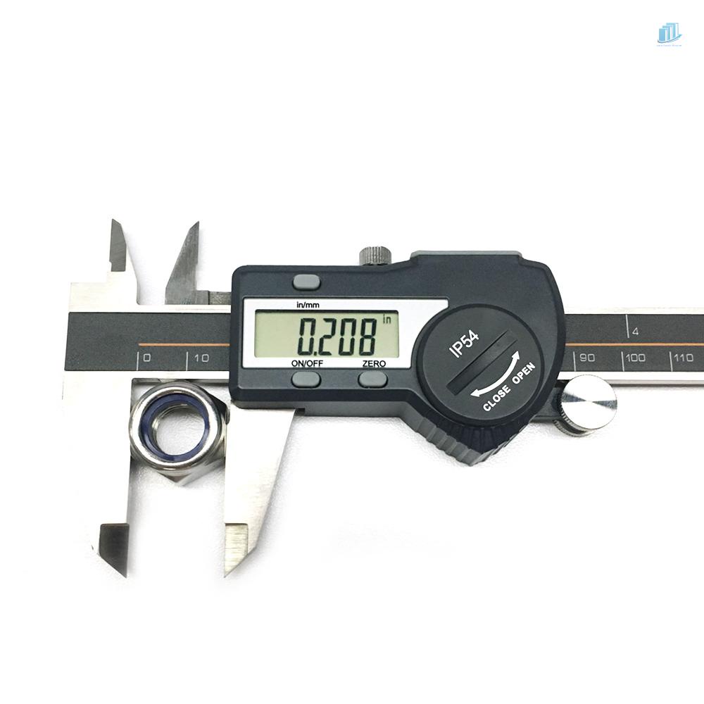 Thước Cặp Điện Tử Thông Minh Bằng Thép Không Gỉ mm / inch IP54 Màn Hình LCD Độ Chính Xác Cao Chống Thấm Nước IP54 0-200mm