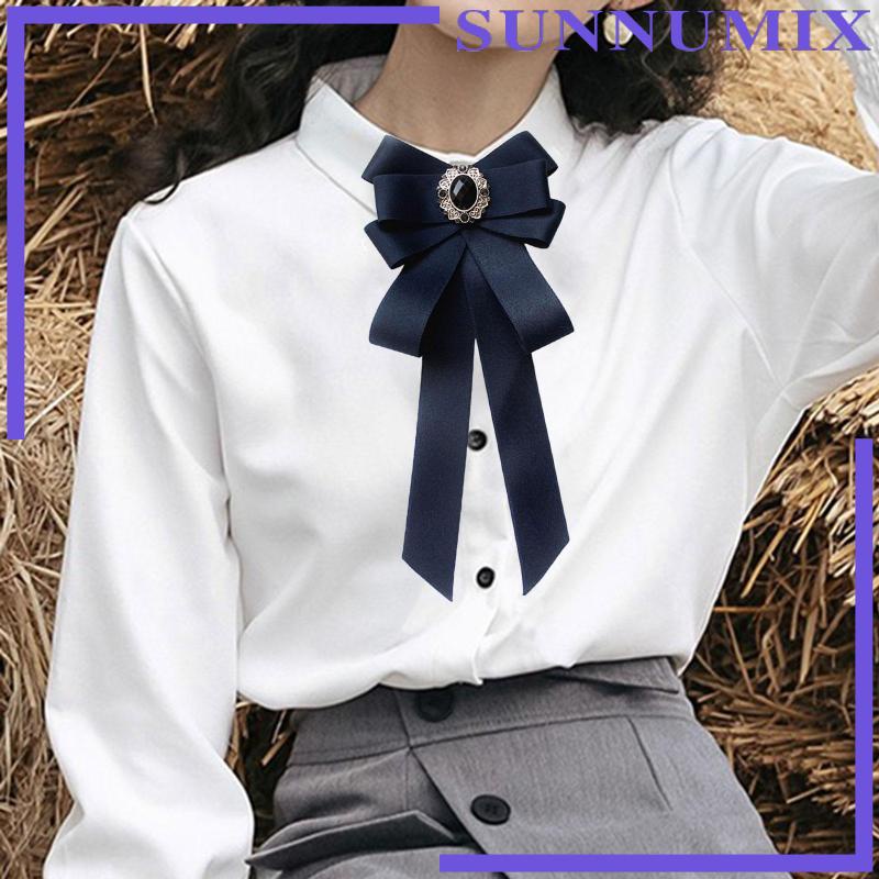 [Sunnimix] Vòng Cổ Ruy Băng Thắt Nơ Đính Hạt Trang Trí Hóa Trang DIY Thanh Lịch Cho Nữ
