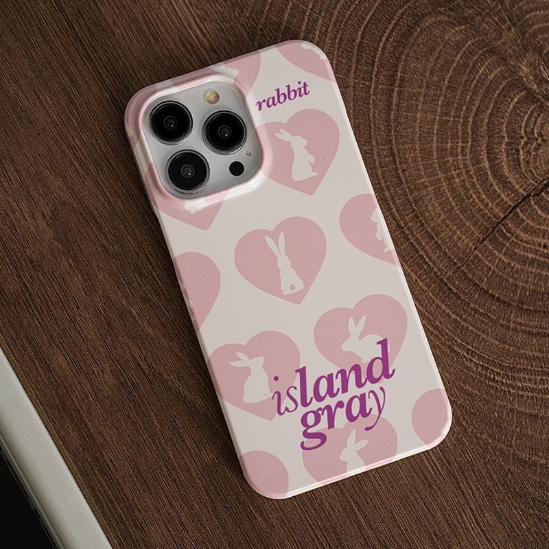 Ốp Điện Thoại Cứng Họa Tiết Thỏ Hồng Dễ Thương Cho Iphone Xr 12 7813 11 Plus Max 14 pro