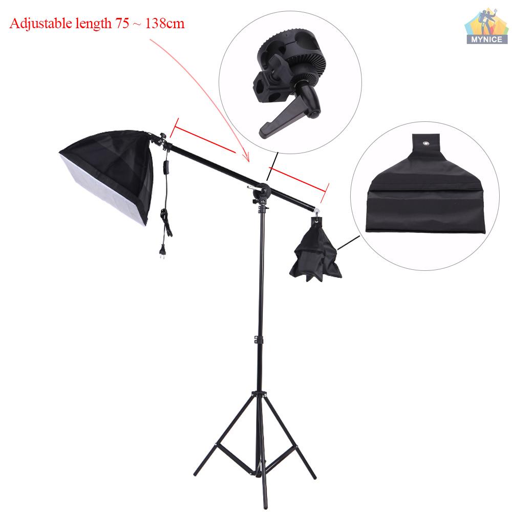 Thanh Đèn Chụp Ảnh 75-138cm Kèm Giá Đỡ Chuyên Dụng Cho Hộp Đèn Mềm