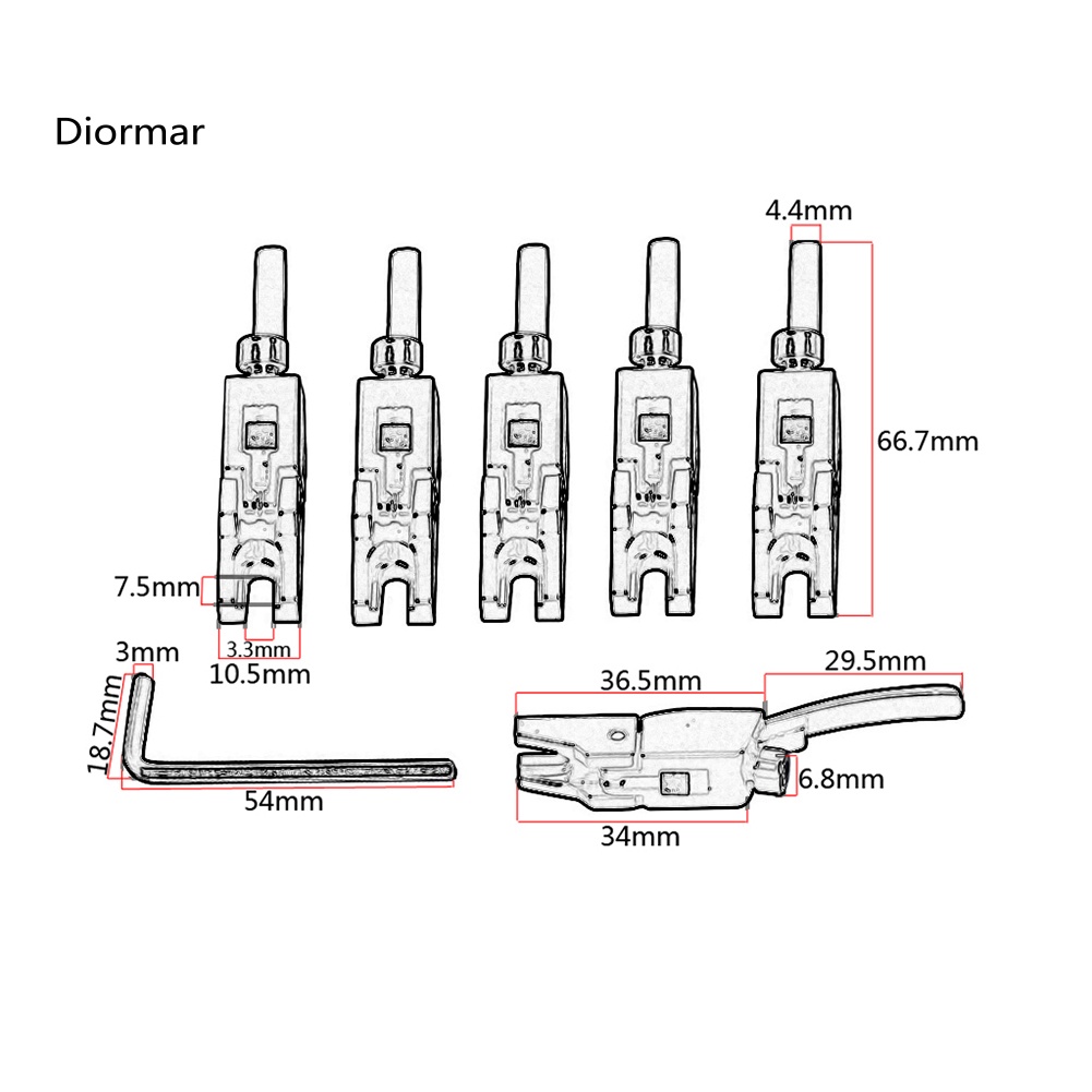 Set 6 Phụ Kiện Khóa Ngựa Đàn Guitar Điện