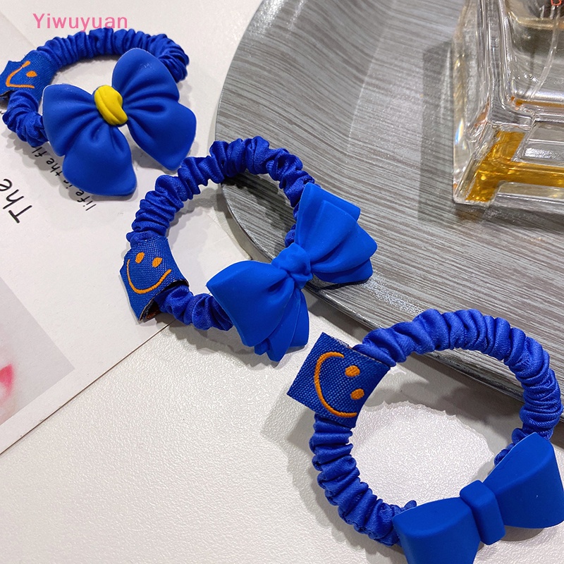 Dây Buộc Tóc Cao Su Co Giãn Mặt Cười Phong Cách Hàn Quốc Handmade Mới