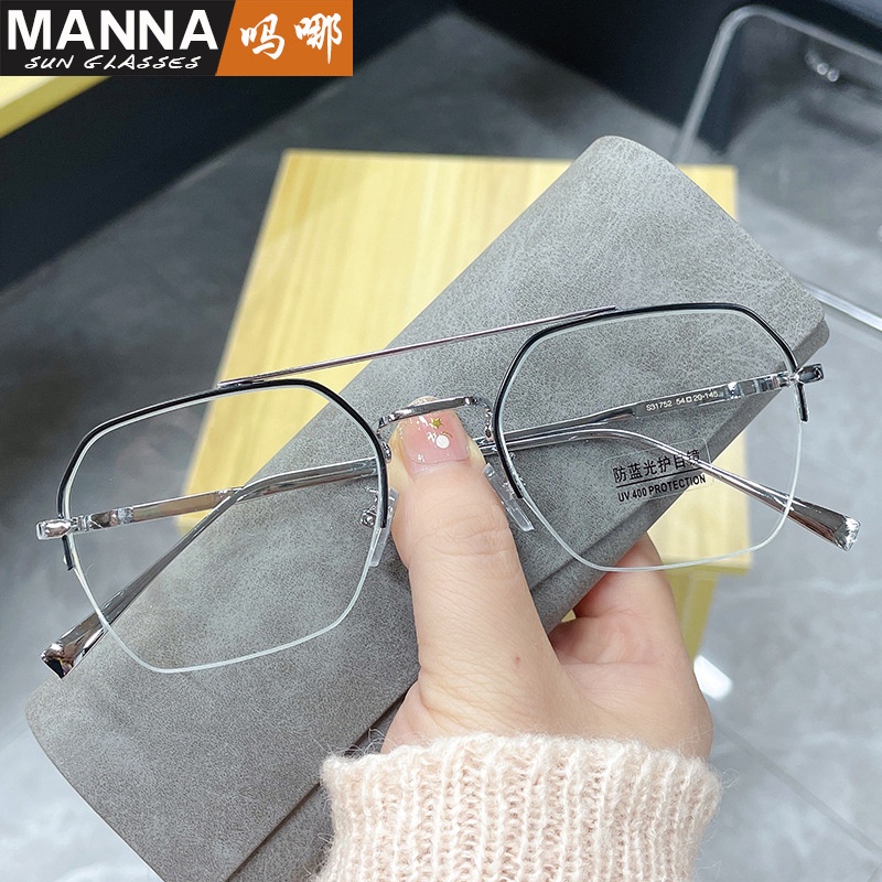 Mắt Kính Nửa Gọng Thời Trang Nam Tính