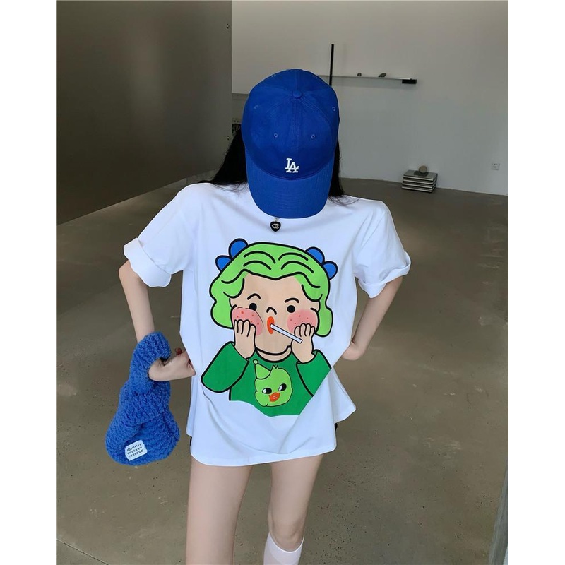 Áo Thun Tay Ngắn Plus Size Phong Cách Hàn Quốc Thời Trang Mùa Hè Cho Nữ