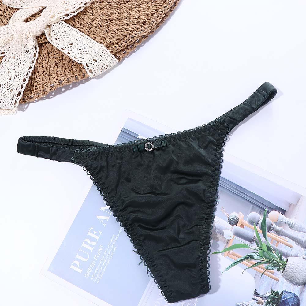 Quần Lót Thể Thao Vải Satin Lưng Thấp Màu Sắc Ngọt Ngào Cho Nữ