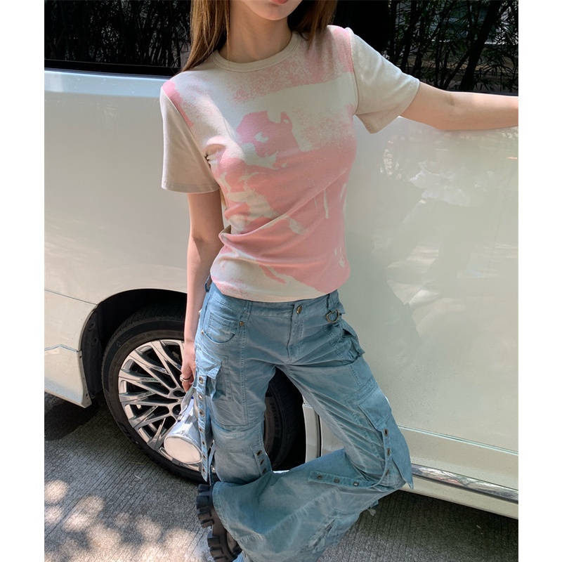 Áo Thun Nữ Ngắn Tay Cổ Tròn In Hình Vui Nhộn