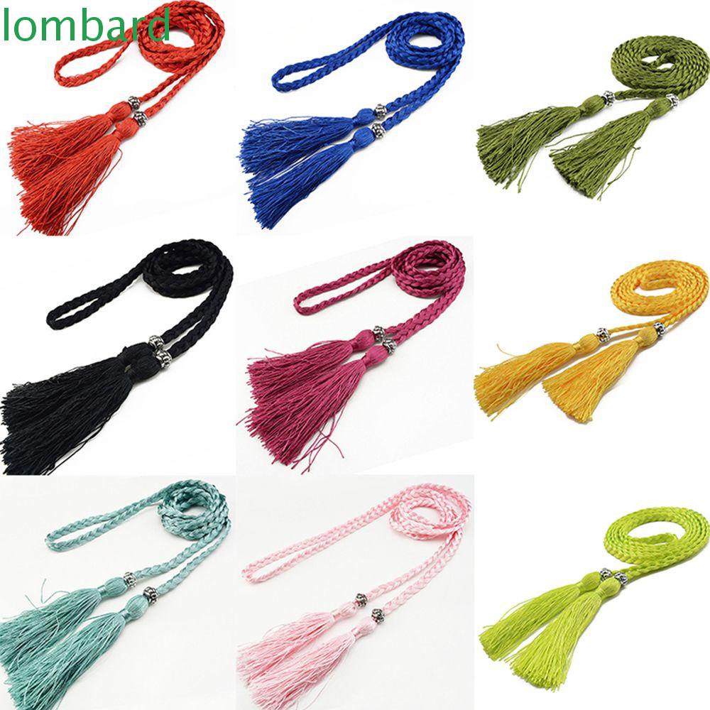 Dây Thắt Lưng Bện Tua Rua 160cm Trang Trí Đầm