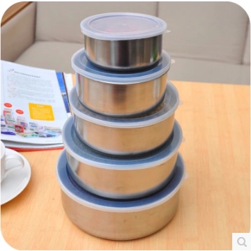 Bộ Thố 5 Cái Inox Có Nắp Đậy Đựng Cơm Tiện Dụng