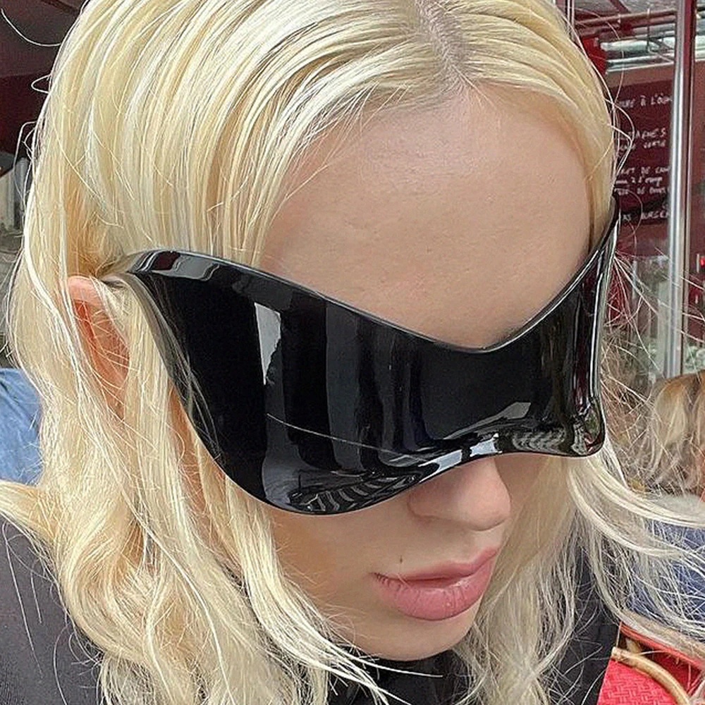 Kính Mát Y2k Không Gọng Chống Tia UV Phong Cách Steampunk Cổ Điển Thời Trang Cho Nam Và Nữ