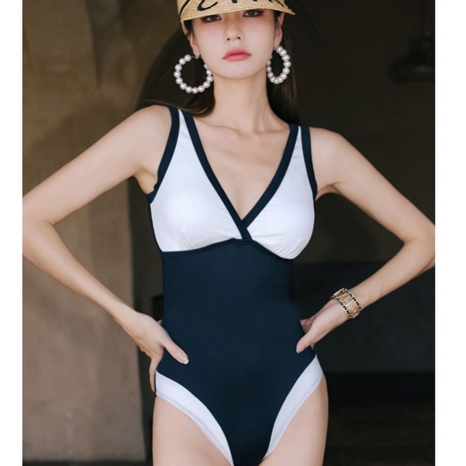 Đồ Bơi Một Mảnh Cổ Chữ v Hở Lưng Gợi Cảm Phong Cách Mới Cho Nữ