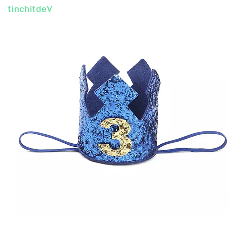 Băng Đô Hình Vương Miện Màu Vàng / Xanh Dương Xinh Xắn Cho Bé Gái