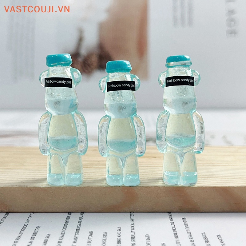 Bộ 5 Phụ Kiện Trang Trí Điện Thoại Hình Gấu Dạ Quang DIY