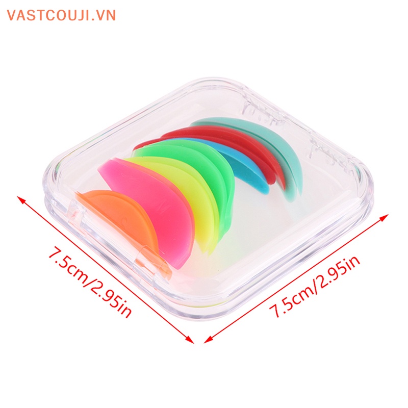 Bộ 7 Cặp Đệm Silicone Hỗ Trợ Uốn Cong Lông Mi Có Thể Tái Sử Dụng